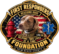 First Responders Foundation, Palm Beach County, logo featuring Luna